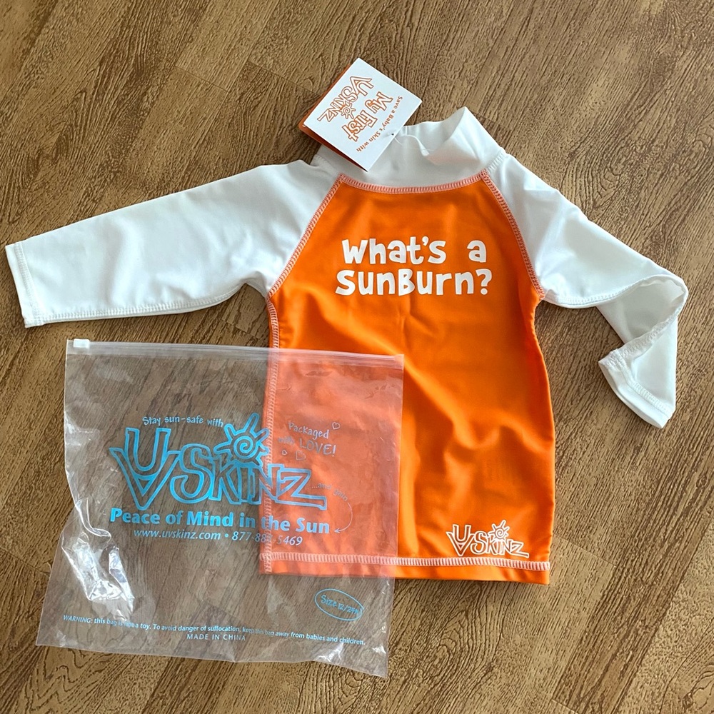 My FIrst UV Skinz Toddler Child UPF 50+ Rashguard Special Edition 12/24 Mo NWT